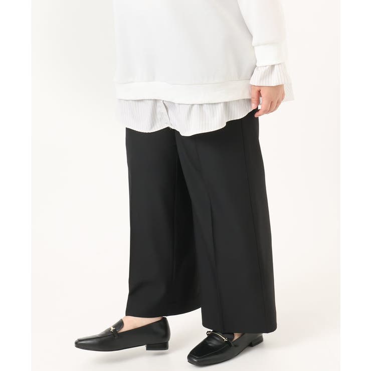 【大きいサイズ】センタープレスワイドパンツ | eur3 | 詳細画像38 