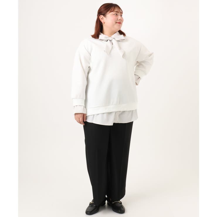 【大きいサイズ】センタープレスワイドパンツ | eur3 | 詳細画像40 