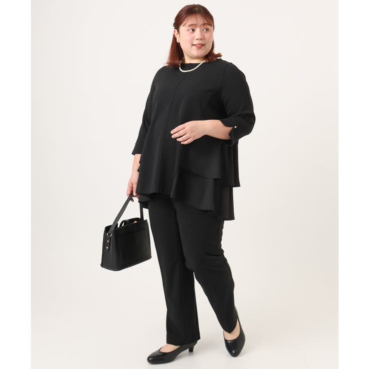 【大きいサイズ 11号サイズあり セットアップ対応】カットジョーゼットテーパード… | eur3 | 詳細画像28 