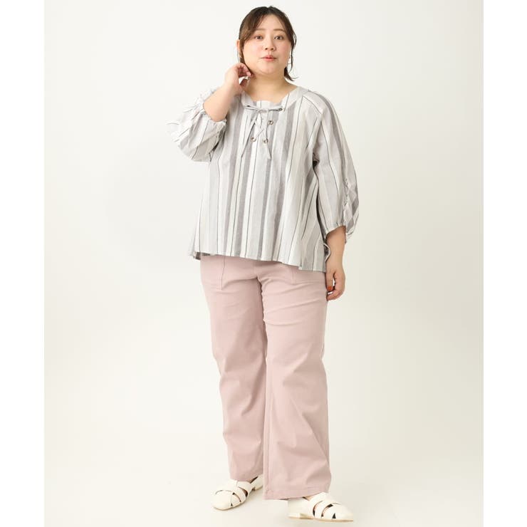 【大きいサイズ】ベイカーワイドストレートパンツ | eur3 | 詳細画像15 