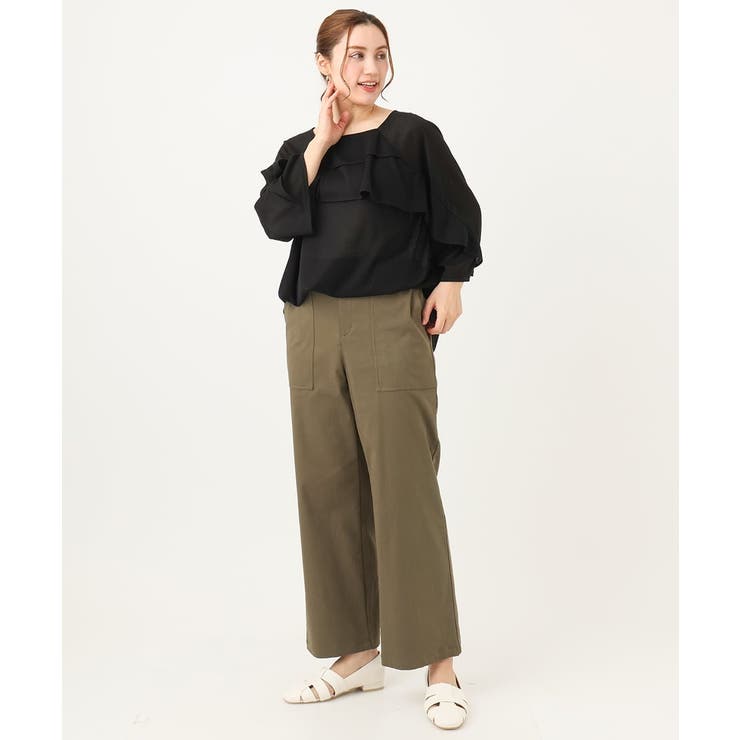 【大きいサイズ】ベイカーワイドストレートパンツ | eur3 | 詳細画像21 