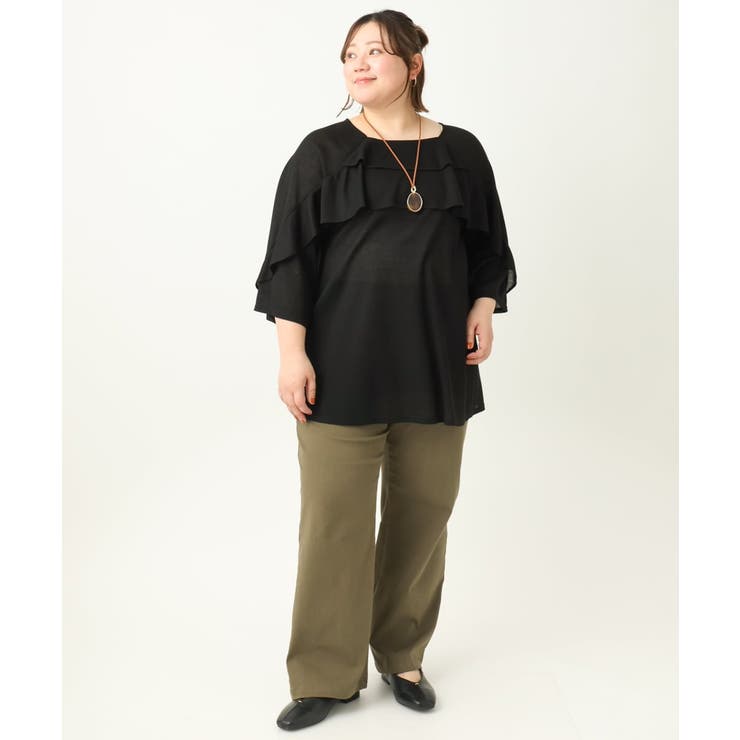 【大きいサイズ】ベイカーワイドストレートパンツ | eur3 | 詳細画像27 