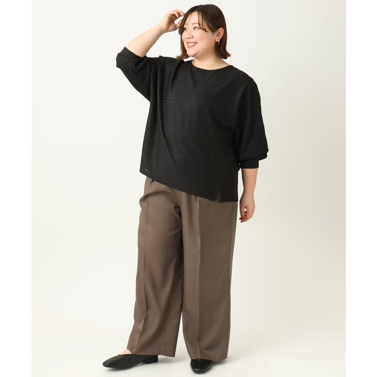 【大きいサイズ】サイロツイルワイドストレートパンツ | eur3 | 詳細画像10 
