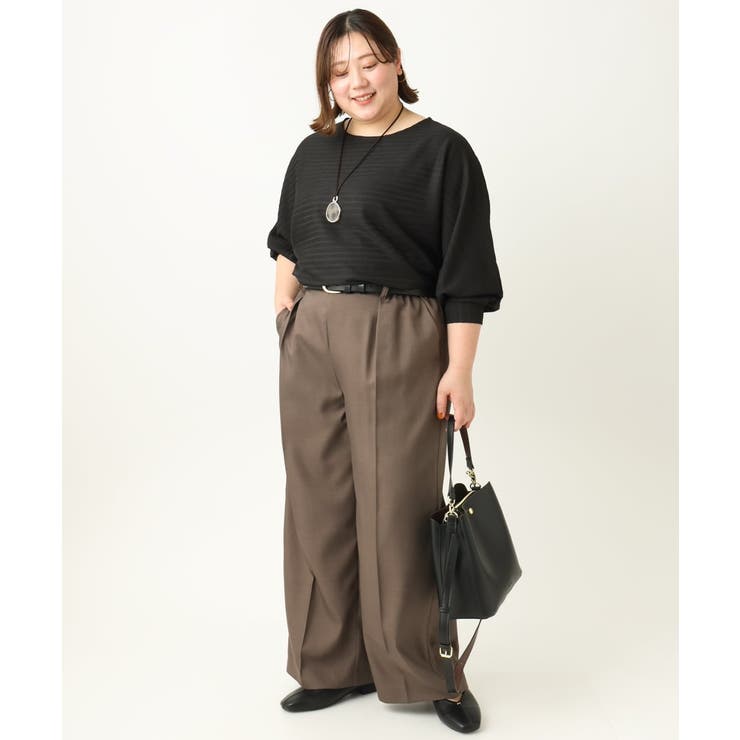 【大きいサイズ】サイロツイルワイドストレートパンツ | eur3 | 詳細画像11 