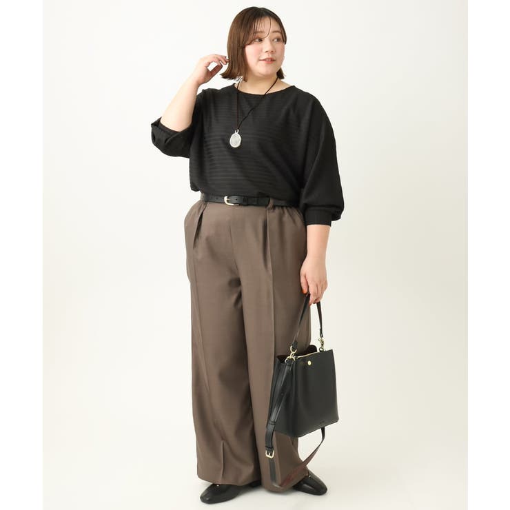 【大きいサイズ】サイロツイルワイドストレートパンツ | eur3 | 詳細画像12 
