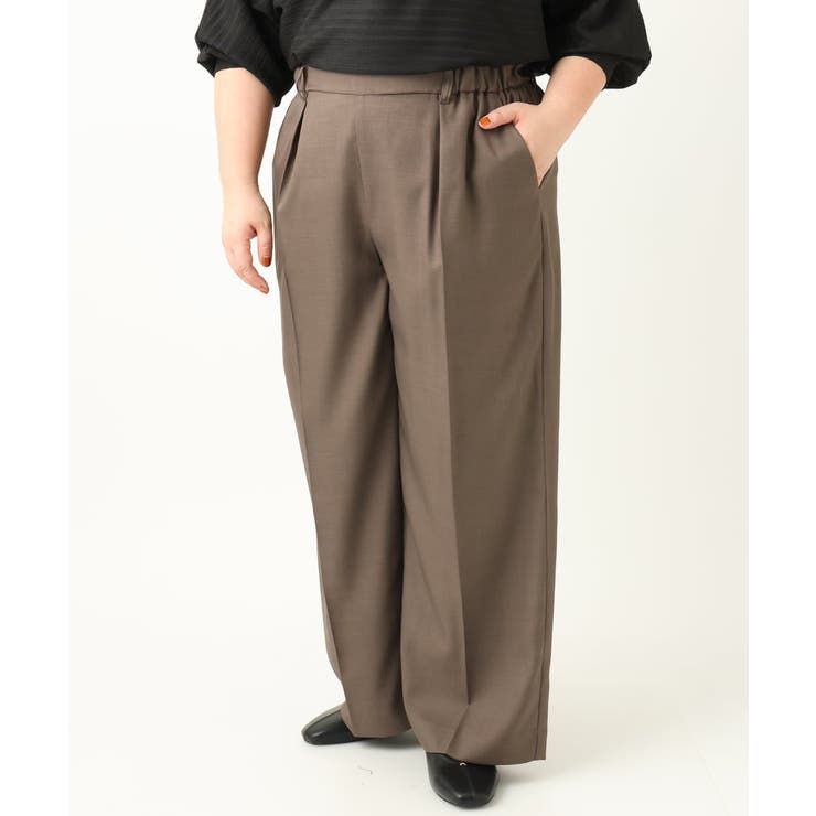 【大きいサイズ】サイロツイルワイドストレートパンツ | eur3 | 詳細画像9 