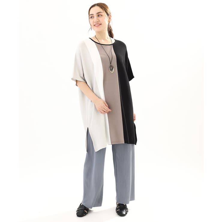 【大きいサイズ/セルフカット可】ジャージープリーツパンツ | eur3 | 詳細画像10 