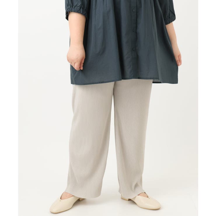 【大きいサイズ/セルフカット可】ジャージープリーツパンツ | eur3 | 詳細画像15 