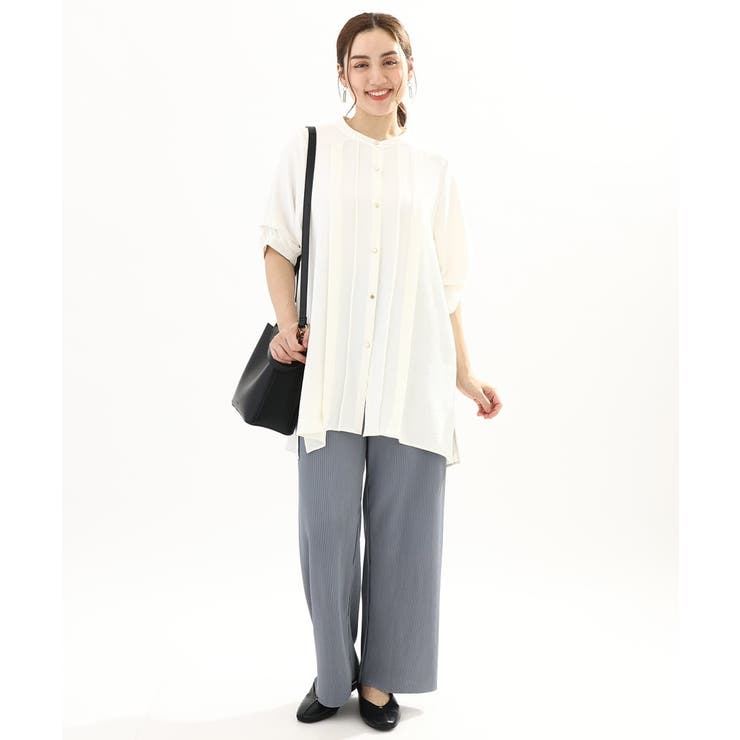 【大きいサイズ/セルフカット可】ジャージープリーツパンツ | eur3 | 詳細画像9 