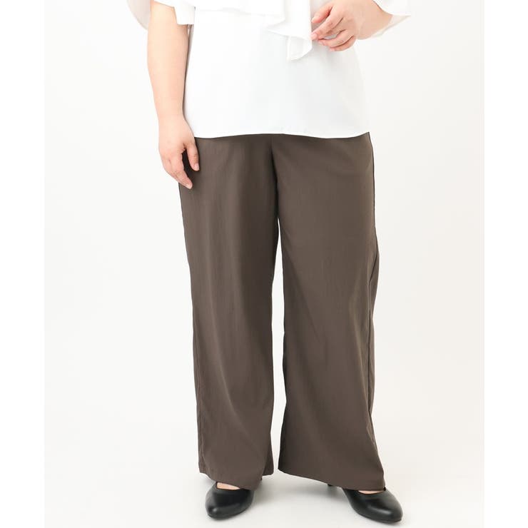 大きいサイズ】イージーワイドパンツ[品番：ITKW0021339]｜eur3
