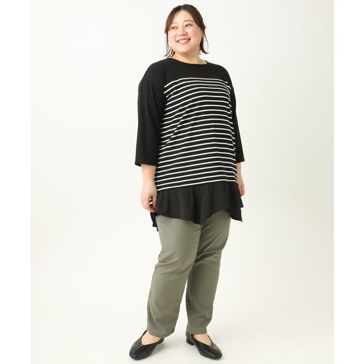 【大きいサイズ】さらさらストレッチストレートパンツ | eur3 | 詳細画像10 