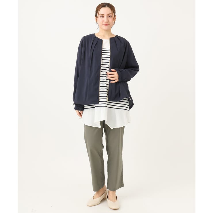 【大きいサイズ】さらさらストレッチストレートパンツ | eur3 | 詳細画像4 