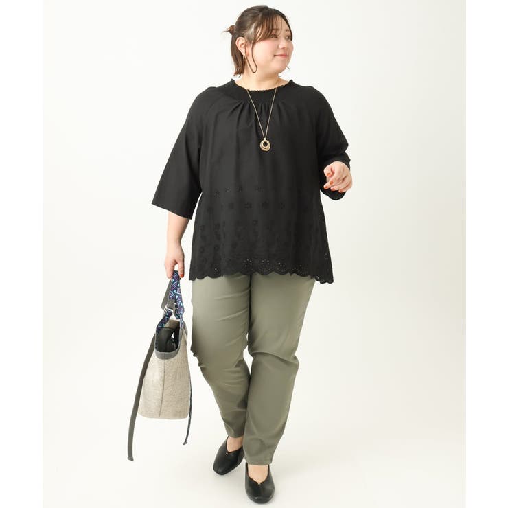 【大きいサイズ】さらさらストレッチストレートパンツ | eur3 | 詳細画像9 