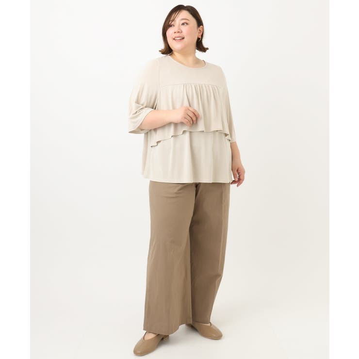 【大きいサイズ】センタープレスワイドパンツ | eur3 | 詳細画像20 