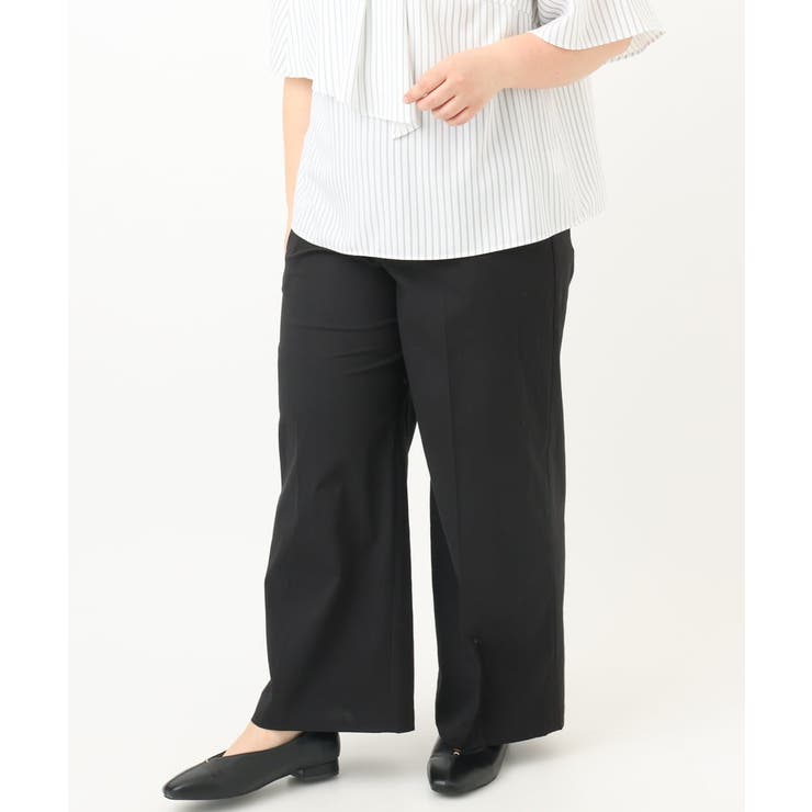 【大きいサイズ】センタープレスワイドパンツ | eur3 | 詳細画像27 