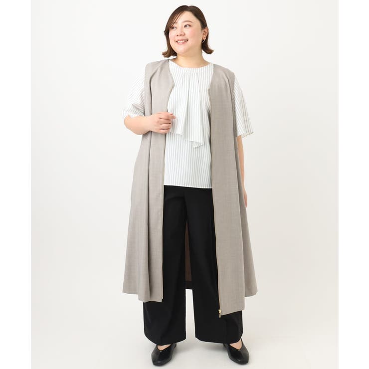 【大きいサイズ】センタープレスワイドパンツ | eur3 | 詳細画像29 