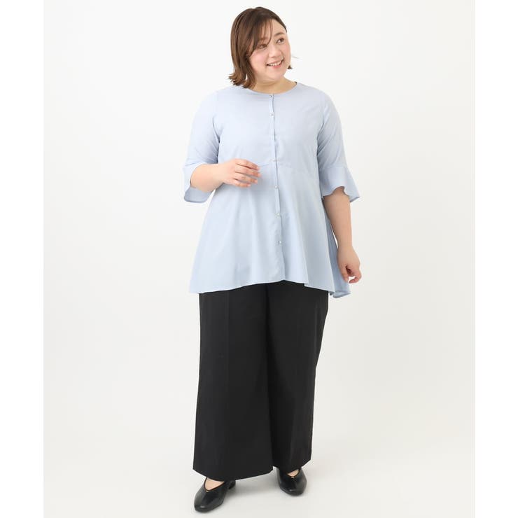 【大きいサイズ】センタープレスワイドパンツ | eur3 | 詳細画像30 