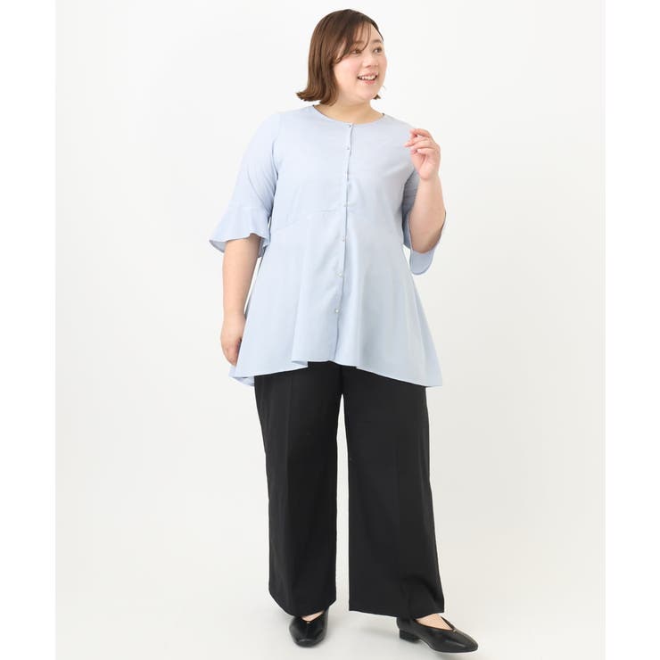 【大きいサイズ】センタープレスワイドパンツ | eur3 | 詳細画像31 