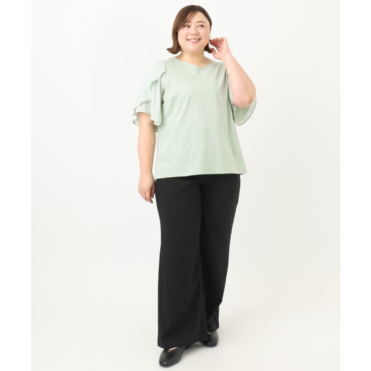 【大きいサイズ】センタープレスワイドパンツ | eur3 | 詳細画像32 