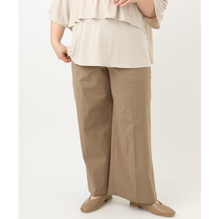 【大きいサイズ】センタープレスワイドパンツ | eur3 | 詳細画像8 