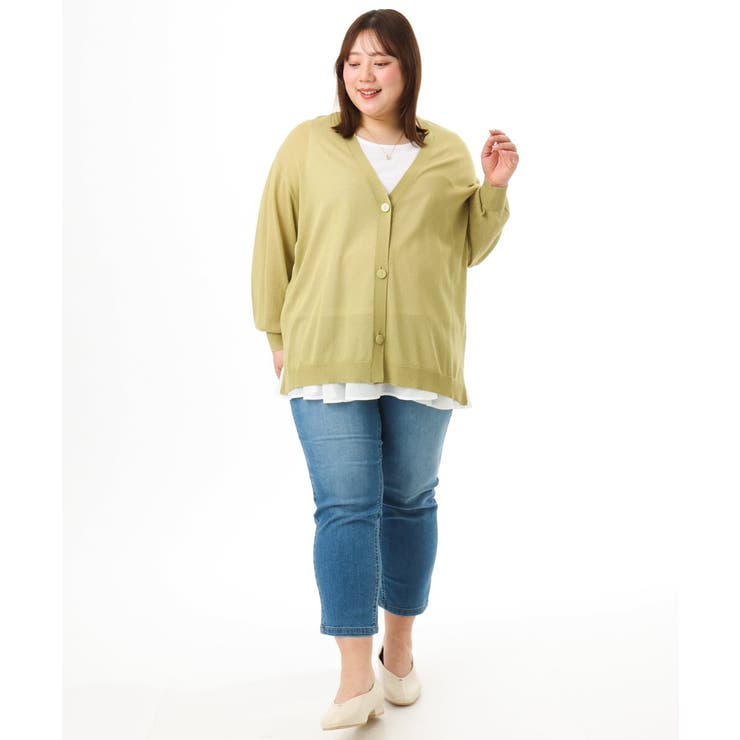 【大きいサイズ/接冷感触】ストレッチゆるフィットデニム | eur3 | 詳細画像6 
