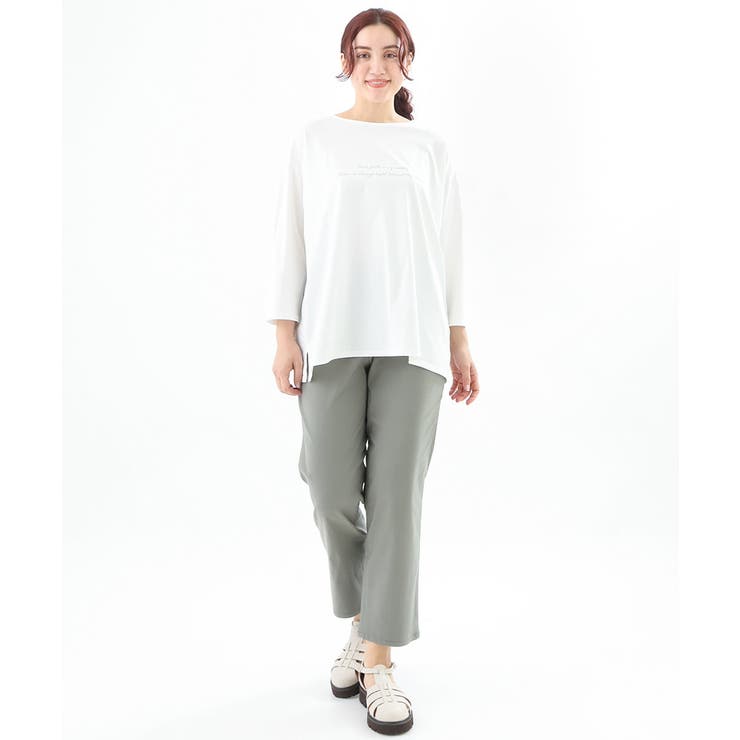 【大きいサイズ】さらさらストレッチストレートパンツ | eur3 | 詳細画像3 