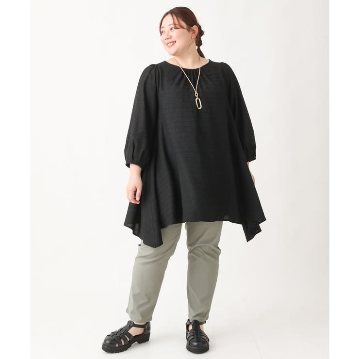 【大きいサイズ】さらさらストレッチストレートパンツ | eur3 | 詳細画像7 