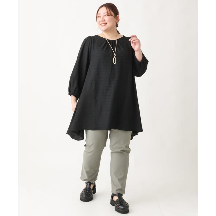 【大きいサイズ】さらさらストレッチストレートパンツ | eur3 | 詳細画像8 