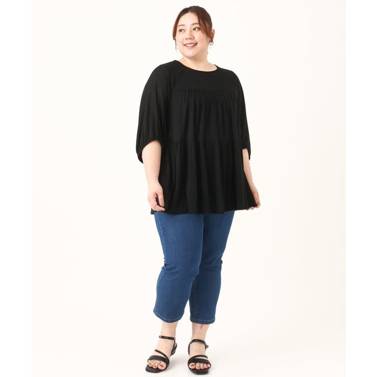 【大きいサイズ/接触冷感】カットレングスストレッチデニム | eur3 | 詳細画像18 