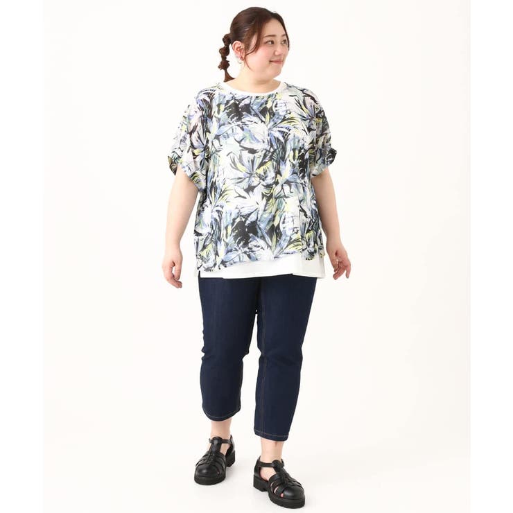 【大きいサイズ/接触冷感】カットレングスストレッチデニム | eur3 | 詳細画像25 