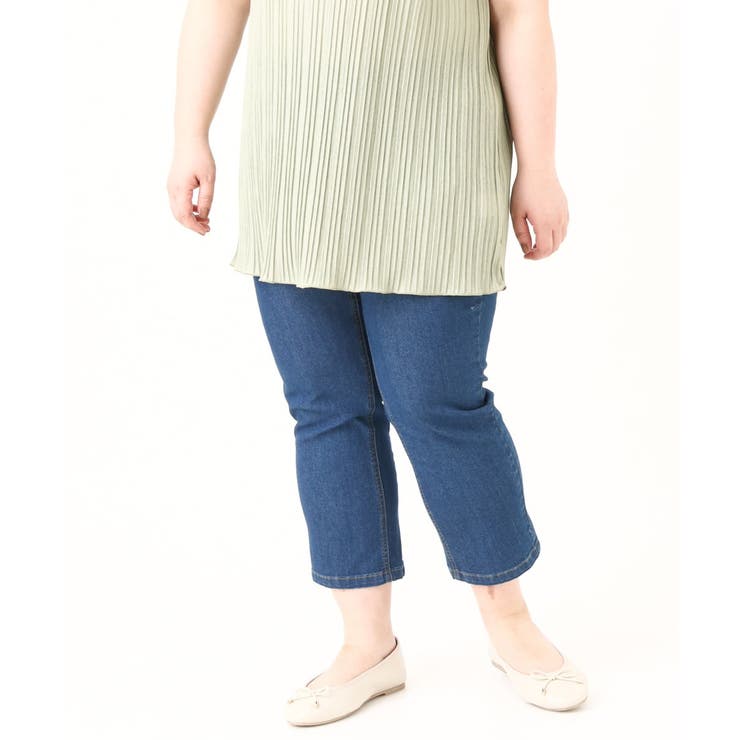 【大きいサイズ/接触冷感】カットレングスストレッチデニム | eur3 | 詳細画像6 