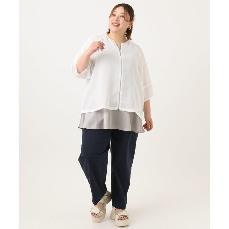 【大きいサイズ/接触冷感】ストレッチクロスコクーンパンツ | eur3 | 詳細画像2 