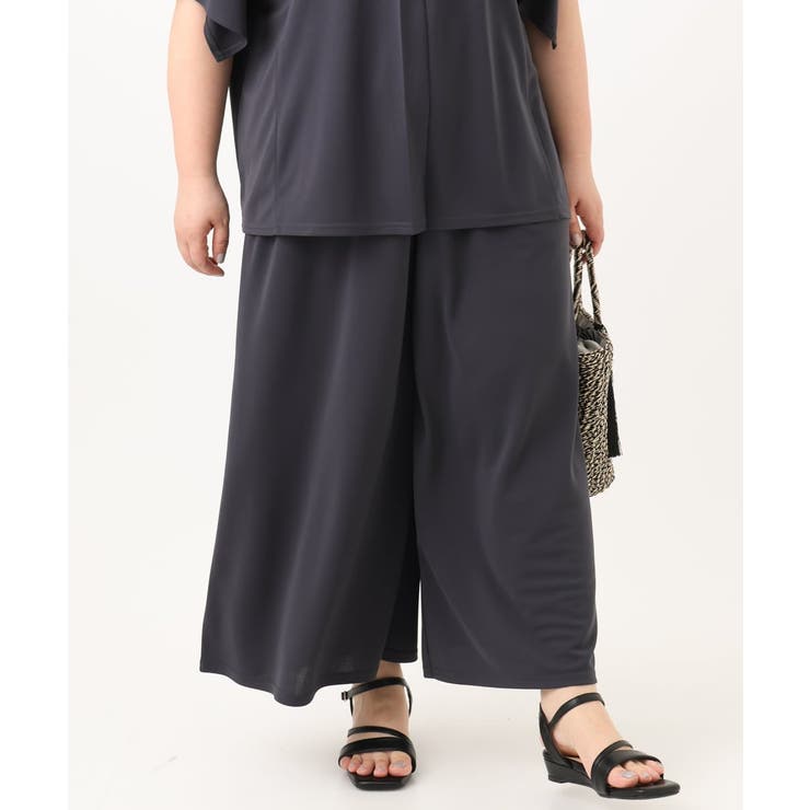 【大きいサイズ/セットアップ対応】接触冷感ジャージーワイドパンツ | eur3 | 詳細画像10 