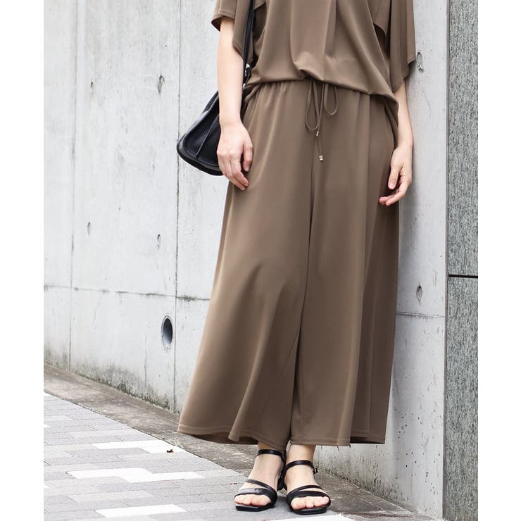 【大きいサイズ/セットアップ対応】接触冷感ジャージーワイドパンツ | eur3 | 詳細画像2 