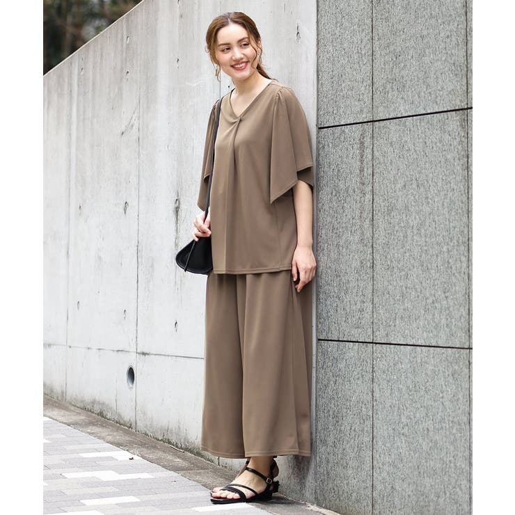 【大きいサイズ/セットアップ対応】接触冷感ジャージーワイドパンツ | eur3 | 詳細画像3 