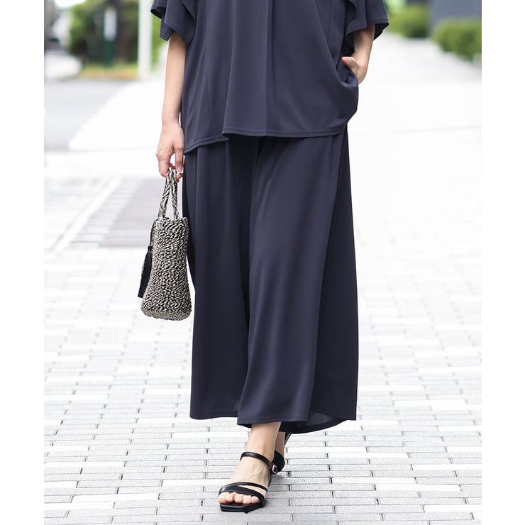 【大きいサイズ/セットアップ対応】接触冷感ジャージーワイドパンツ | eur3 | 詳細画像5 