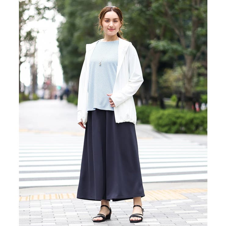 【大きいサイズ/セットアップ対応】接触冷感ジャージーワイドパンツ | eur3 | 詳細画像8 