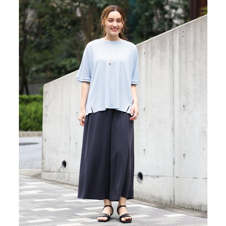 【大きいサイズ/セットアップ対応】接触冷感ジャージーワイドパンツ | eur3 | 詳細画像9 