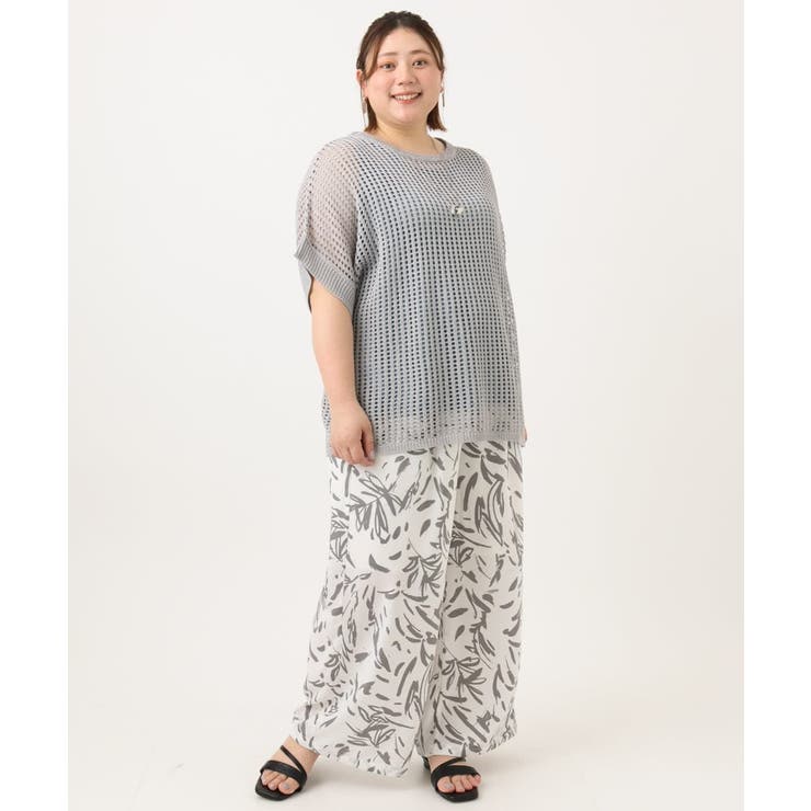 【大きいサイズ/a.v.v×eur3】リーフプリントパンツ | eur3 | 詳細画像17 