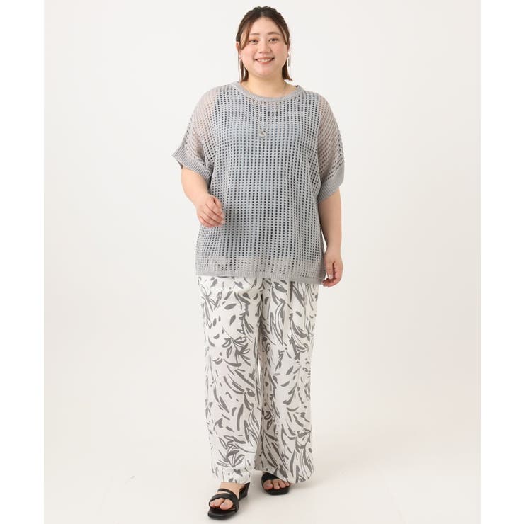 【大きいサイズ/a.v.v×eur3】リーフプリントパンツ | eur3 | 詳細画像18 