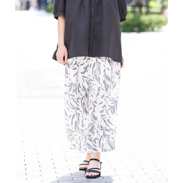 【大きいサイズ/a.v.v×eur3】リーフプリントパンツ | eur3 | 詳細画像2 