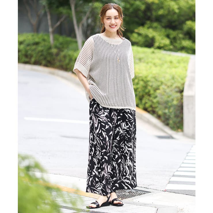 【大きいサイズ/a.v.v×eur3】リーフプリントパンツ | eur3 | 詳細画像22 