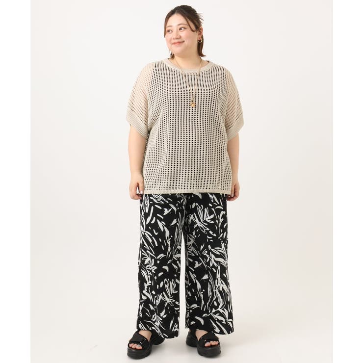 【大きいサイズ/a.v.v×eur3】リーフプリントパンツ | eur3 | 詳細画像28 