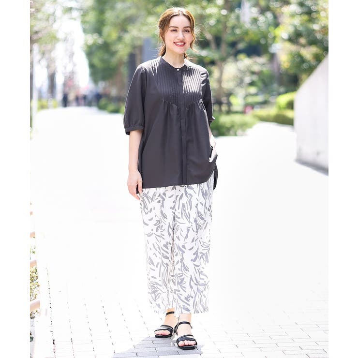 【大きいサイズ/a.v.v×eur3】リーフプリントパンツ | eur3 | 詳細画像5 