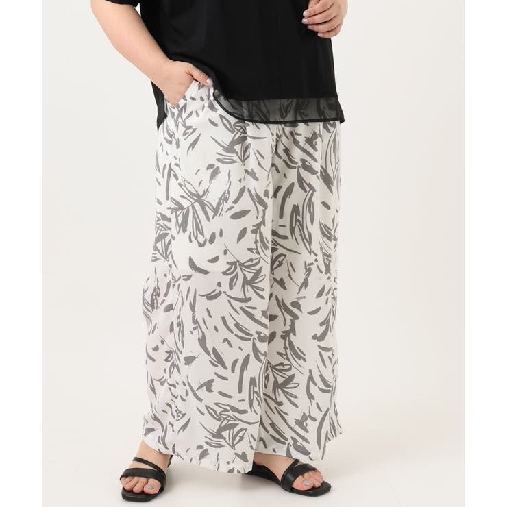 【大きいサイズ/a.v.v×eur3】リーフプリントパンツ | eur3 | 詳細画像7 