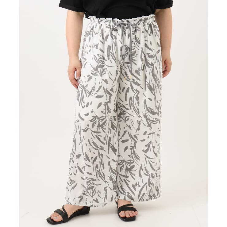 【大きいサイズ/a.v.v×eur3】リーフプリントパンツ | eur3 | 詳細画像8 