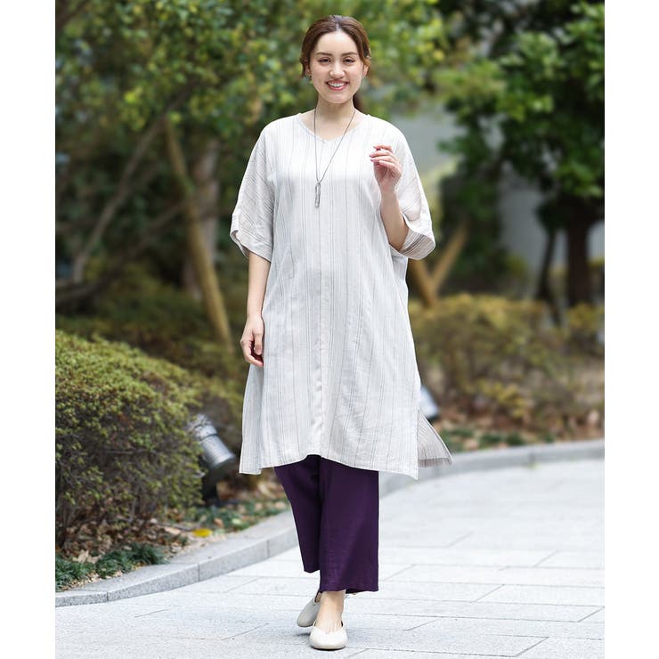 【大きいサイズ/接触冷感】コードピケソフトストレッチパンツ | eur3 | 詳細画像7 