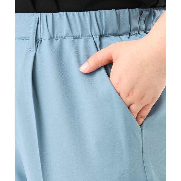 【大きいサイズ/機能素材】洗えるカノコセンタープレスパンツ | eur3 | 詳細画像8 