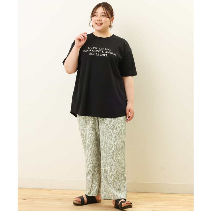 【大きいサイズ】ボタニカルプリントパンツ | eur3 | 詳細画像7 