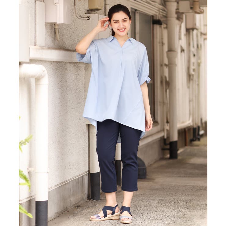 【大きいサイズ/接触冷感】サマーハイパーカットレングスパンツ | eur3 | 詳細画像4 